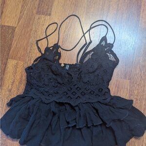 Free people Adela cami lace tank top size small